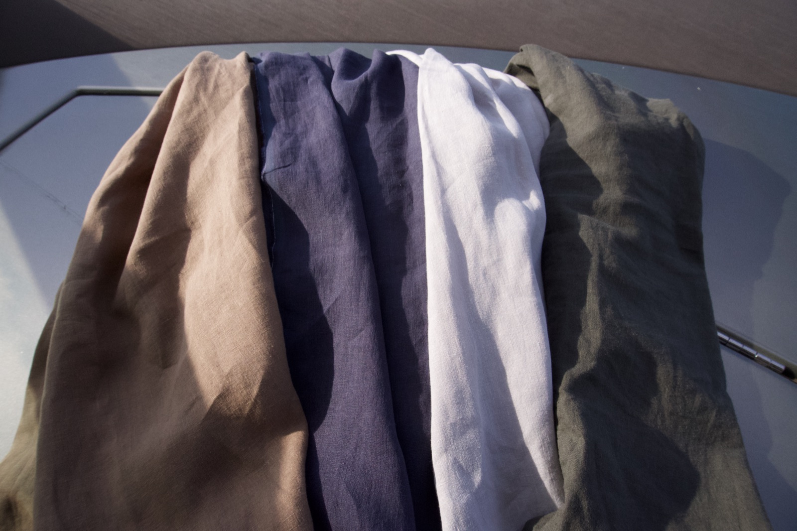 Linen palette hanging