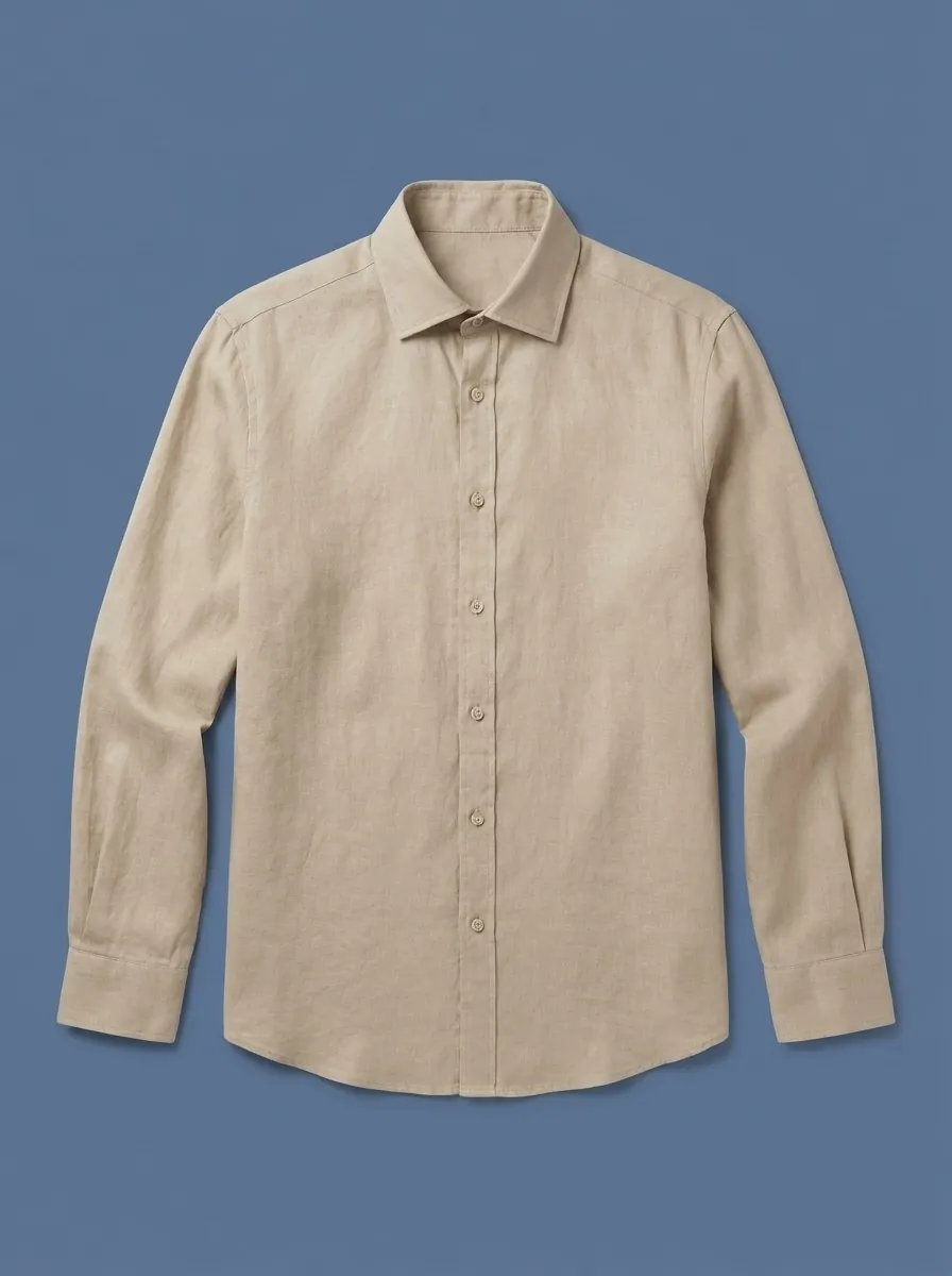 Men's Linen Blend Dress Shirt